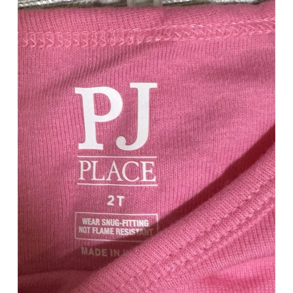 NWT PJ Place Girls 2T Pajama Set Pink Black Curls Braids Natural Hair Graphic